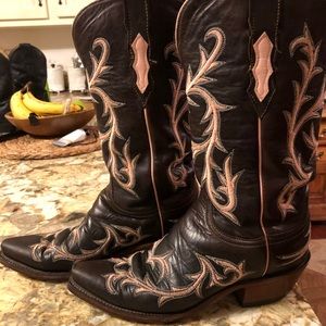 Lucchese 7 1/2 B Goat skin cowboy boots